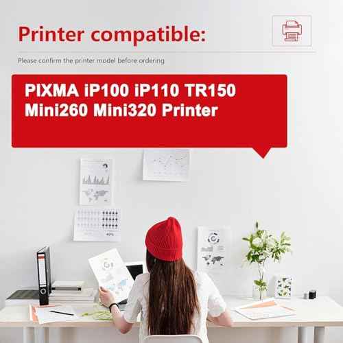 PGI-35 CLI-36 Ink Cartridges 3-Pack Compatible PGI35 Black CLI36 Color Ink Replacement for Canon 35 36 Ink Cartridge Work with PIXMA iP100 iP110 TR150 Mini260 Mini3200 Printer (2Black+1Color)