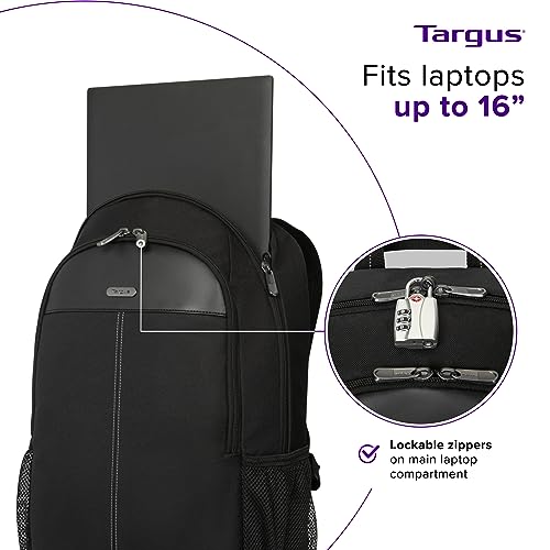 Targus 15-16 Inch Classic Laptop Backpack - Fits Most Laptops up to 16", Padded Travel Backpack for Business Commuters, College, and Travel (TBB943GL)