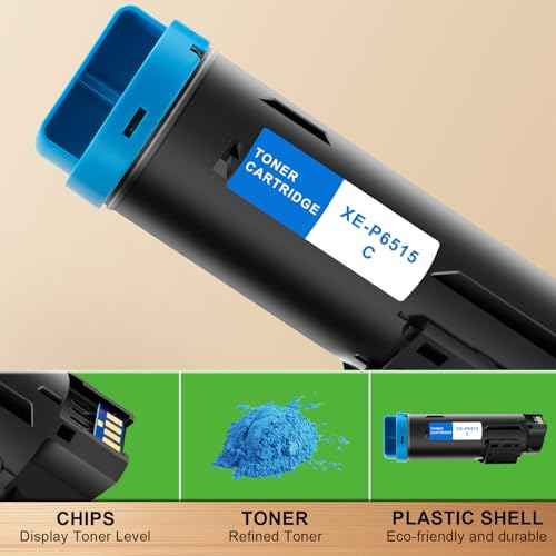 greencycle Workcentre 6515 Phaser 6510 High Capacity Toner Cartridges 4PK Set (106R03480 106R03477 106R03478 106R03479) Compatible for Xerox Workcentre 6515 6515dni 6515dn Phaser 6510dni 6510n Printer