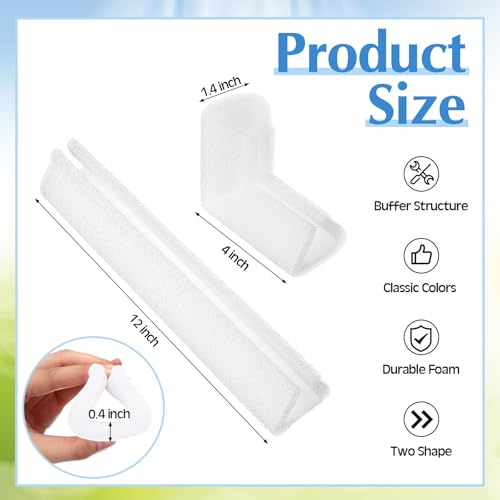 24 Pcs Foam Corner Protectors for TV Moving Mirror Shipping, White