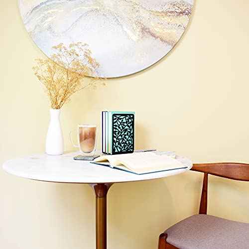 CNK Book Ends Bookends for Decorative Books Holder Bookend Shelves End Hold Heavy Duty Holders Stoppers Metal Stopper Cute Boho Bookshelf Holds Cookbook Office Home Set of 6 Bookends Pair Black