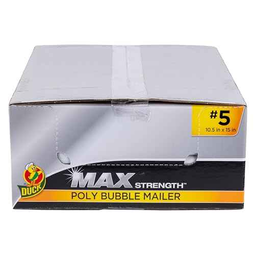Duck Max #5 Poly Bubble Mailer, White, 10.5 inch x 15 inch, 25 Pack