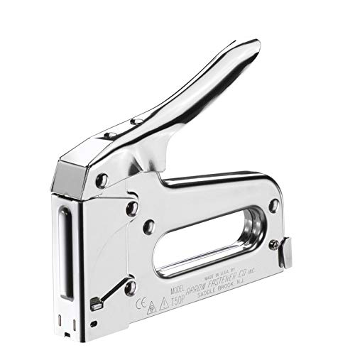Arrow T50 Heavy Duty Staple Gun 1-Pack Manual Stapler for Upholstery & Repairs