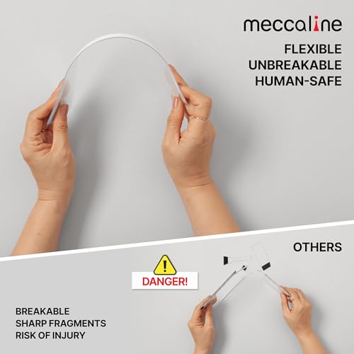 Meccaline 2-Pack Clear PET Monitor Memo Boards - Flexible Sticky Note Holders for Office & Home Desk Organizers - 3.1