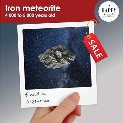 happylandgifts¢ç Romantic Gift Set | Shooting Star | Unusual Gift | Real Meteorite in Red Heart Box | Tea Light | Rose Petals | Certificate Roll | Meteor Gifts