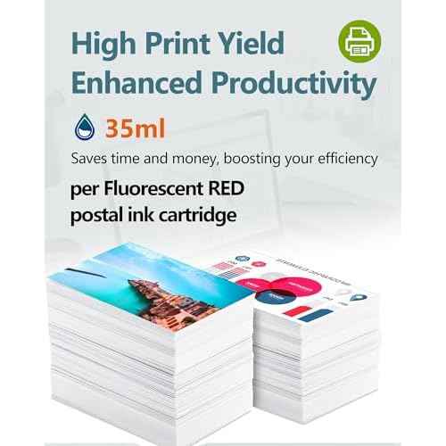 2-Pack SL-793-5 Red Ink Cartridge Replacement Compatible with Pitney Bowes 793-5 for DM100, DM200, SendPro C, SendPro+ Postage Meters