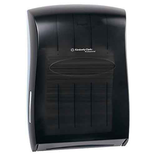 Kimberly Clark Professional Universal Folded Paper Towel Dispenser (09905), for Kleenex and Scott Brand Multifold and C-fold, 13.3” x, 5.9” x 18.9”, Smoke (Black)