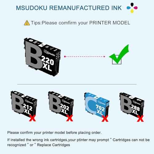 220XL Ink Cartridges Remanufactured Replacement for Epson 220 220XL Ink Cartridges Work with Workforce WF-2760 WF-2750 WF-2660 WF-2650 WF-2630 XP-320 XP-420 Printer (4 Black 2 Cyan 2 Magenta 2 Yellow)