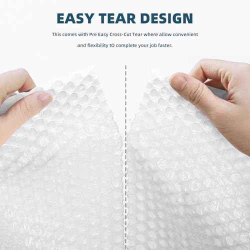 Metronic Bubble Cushioning Wrap 2 Pack 12 Inch x 72ft Total, Dense Bubble Packing Air Wrap Clear Bubble Packing Roll for Shipping and Moving Supplies, Perforated Every 12" (Made in USA)