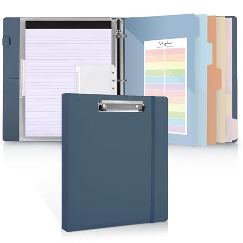Blue SKYDUE 3-Ring Binder with Clipboard & Dividers - Letter Size, 1 Inch