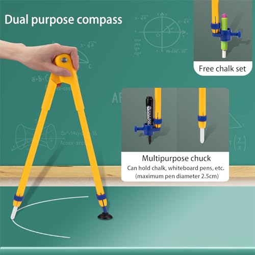 Magnetic Geometry Set for Classroom Whiteboards - Compass, Protractor, Rulers