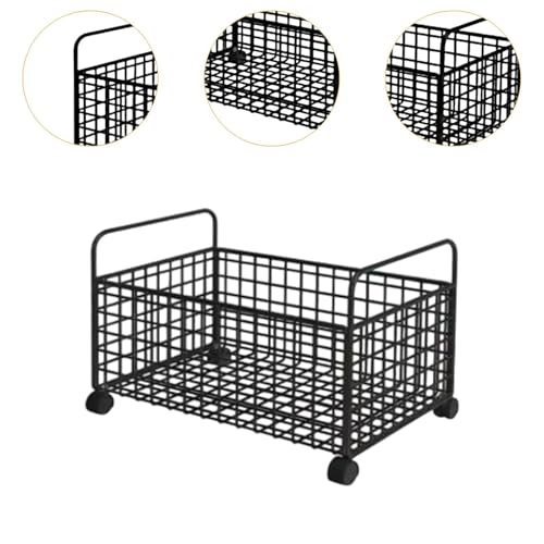 Milageto M Rolling Book Cart Under Desk Storage Carts with Wheels