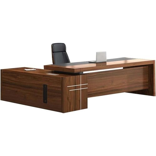 Luxury Executive Desk L Shape, L-Shaped Executive Office Desk, L Shaped Modern Desks, Wood Large Desks for Home Office (Left, 87" L x 63" W x 30" H)