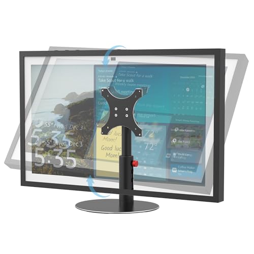 Almoz Sturdy Stand Compatible with Echo Show 21, Show 15 (All Generations) with Adjustable Tilt, 4 Height Levels, Flexible Viewing and Solid Support for Show 15 2nd Gen (Basic-Black)