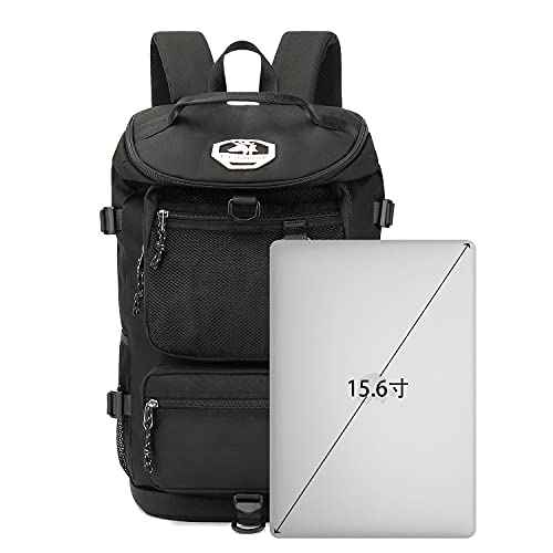 Kalesi Gym Duffle Bag Backpack 4-Way Waterproof with Shoes Compartment for travel Sport Hiking laptop (Black)