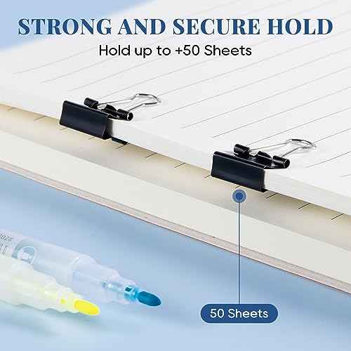 Small Binder Clips Bulk 864 PCS - Mini Binder Clips 15mm Paper Clip 5/8 Inch Paper Clamps, Micro Black Metal Binding Paperwork Clamp, School Teachers Office Supplies