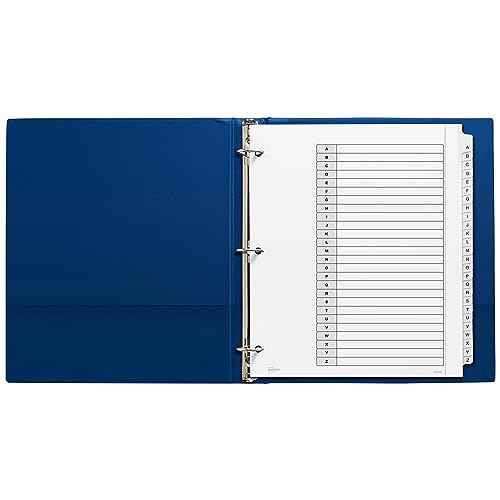 Avery 5-Tab Extra Wide Binder Dividers, Easy Print & Apply Clear Label Strip, Index Maker,White, 5 Sets (11440)