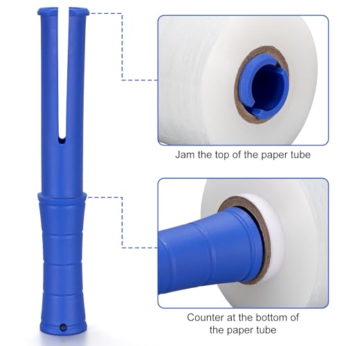 4-Pack Mini Stretch Wrap Film 80 Gauge 5.1" x 1000ft Clear Hand