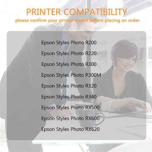 Run Star 7 Pack T048 Remanufactured Ink Cartridge Replacement for Epson 48 T048 use for Epson Stylus Photo R200 R220 R300 R300M R320 R340 RX500 RX600 RX620 Printer (2BK/C/M/Y/LC/LM)