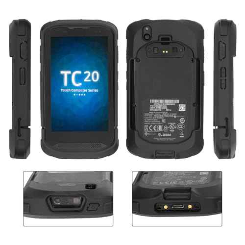 TC20 Protective Bumper Case for Zebra TC20 TC200J TC25 Full Touch Barcode Scanner Mobile Computer, Rugged TPU Rubber Cover Fall-Resistant, for Devices Without Keyboards