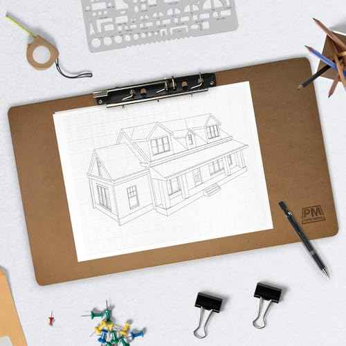 Paper Merlin Ledger Clipboards 19 x 11 Horizontal MDF 11x17 Clipboard Landscape Legal Size Paper with Large Clip 3 Pack