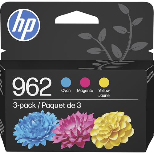 HP 962 Cyan Magenta Yellow Ink Cartridges CMY for OfficeJet 9010 Series