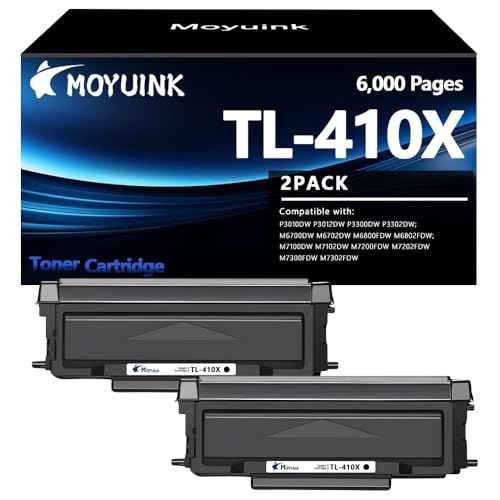 TL-410X Toner Cartridge Compatible for Pantum TL-410X TL-410 Toner Cartridge for Pantum M7102DW M6802FDW P3012DW P3302DW Series Printer, Page Yield Up to 6000 Pages(2 Pack£¬Black)