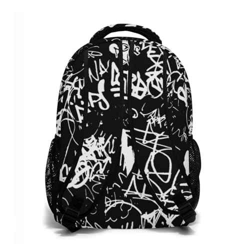 Funny Graffiti Art Backpack, Laptop Backpack with Multiple Pockets for Adult Hiking Travel Work 17 Inch