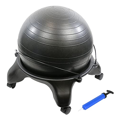 CanDo Ball Chair Inflatable Ergonomic Active Seating with Air Pump – 50 cm Adult Size