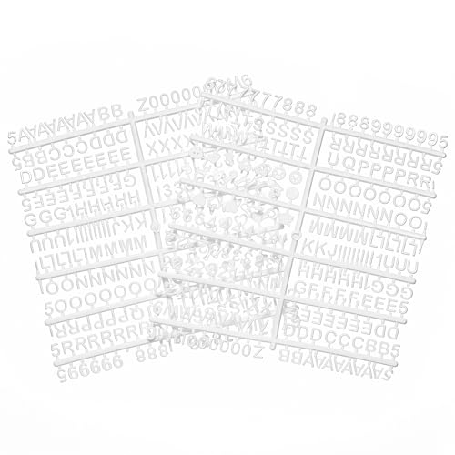 Veskaoty Small White Felt Letter Board Refill Kit - 1/2 Inch Letters, 494 Pieces
