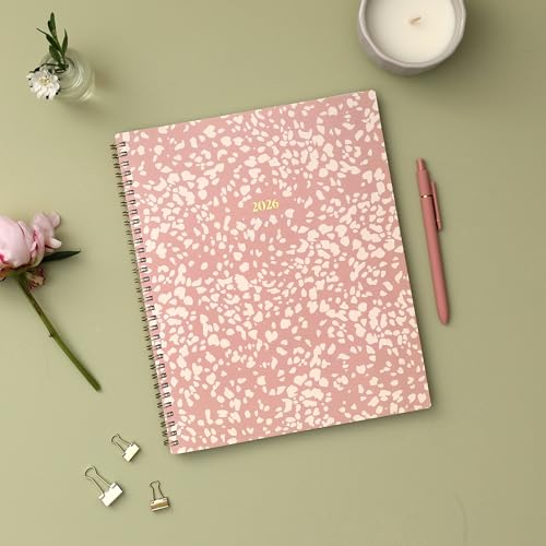 Blue Sky The Everygirl 2026 Weekly and Monthly Planner Calendar, January 2026 - December 2026, 8.5" x 11", Flexible Cover, Durable Twin Wire Binding, Storage Pocket, With Stickers, Bengala Desert Rose