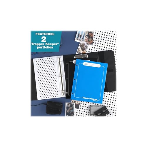 Mead Shapes 1-Inch Trapper Keeper Binder with Folders & Pockets, Pack of 1