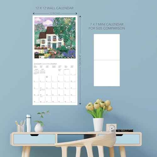 Graphique 2026 Joyful Landscapes Wall Calendar | 12¡± x 12¡± | Thick Paper | Home & Office Organizer | Large Monthly Grid | 3 Languages & Marked Holidays | 4 Month Preview Page for 2027