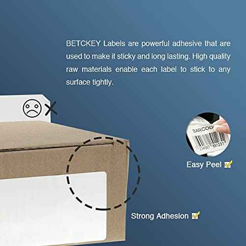 BETCKEY - Compatible Continuous Labels Replacement for Brother DK-2214 (0.47 in x 100 ft), Use with Brother QL Label Printers [10 Rolls]
