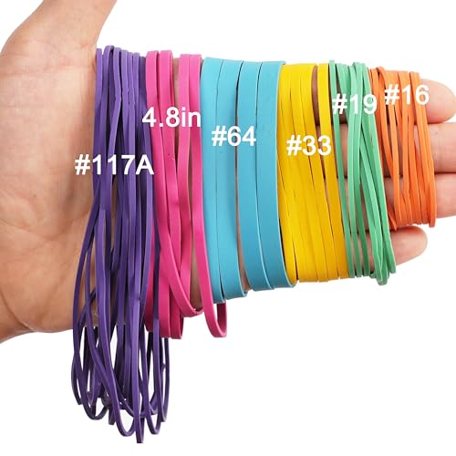 Assorted Rubber Bands 0.5 lb - Size 16, 19, 33, 64, 117, 4.8in