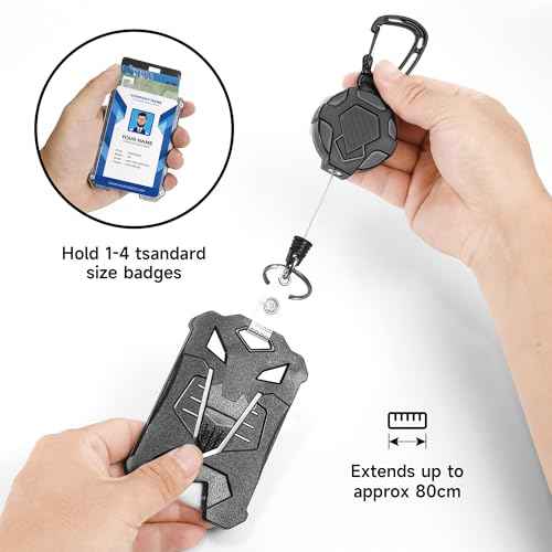 2 Pack Badge Holder Retractable Clip Id Badge Card Holders