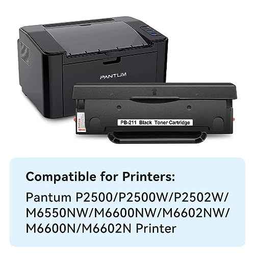 2 PCS PB 211 PB-211 Toner Cartridge for pantum pb 211 Toner Cartridge use on Pantum P2500W P2502W M6550NW M6552NW M6600NW Printer Toner