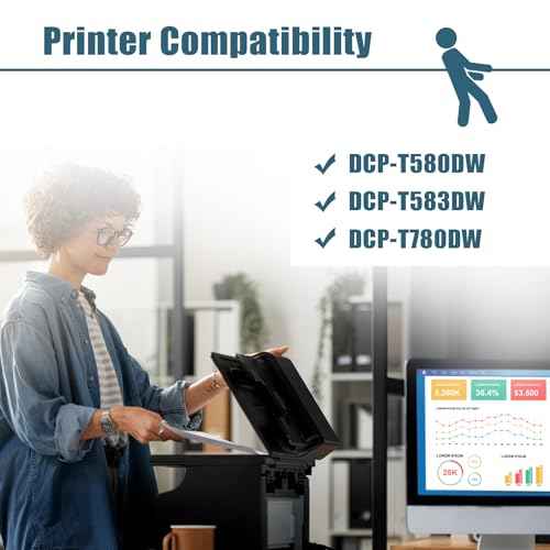 D180 Ink Refill Bottles Black Replacement for Brother BTD180BK Black Ink Bottle Compatible for Brother DCP-T580DW DCP-T583DW DCP-T780DW Printer (2 Black)