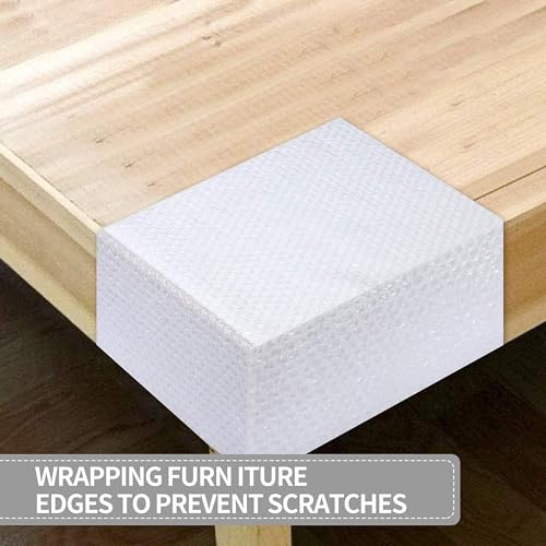DaSen White Bubble Cushioning Wrap Rolls 12 Inch x 72 Feet Packing Material