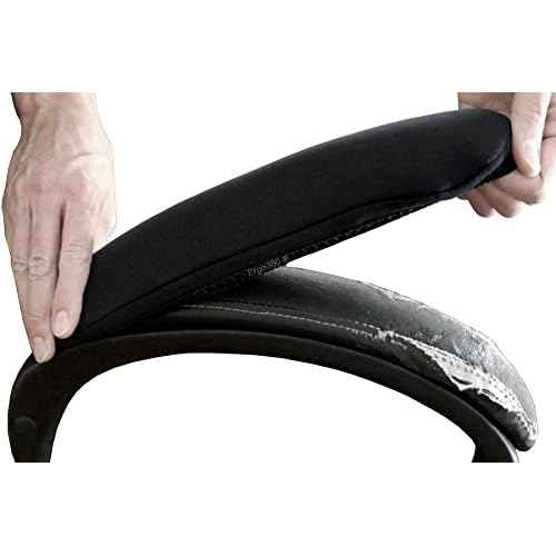 Soft Neoprene Chair Arm Pad Covers Stretch Over Armrests 13" to 17". Restore, Protect and Cushion. Complete Set of 2. Made in The USA.