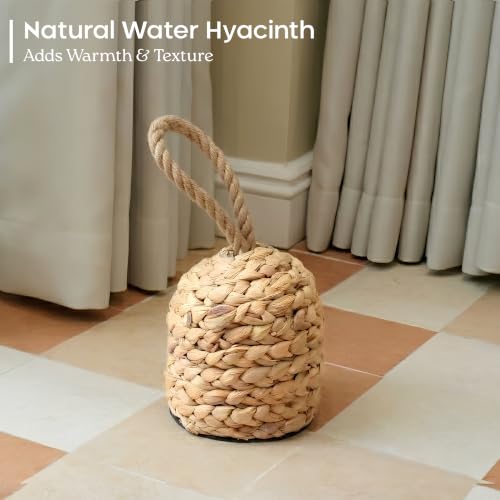 Water Hyacinth Door Stop 4.4 lb – Decorative Heavy-Duty Door Stopper