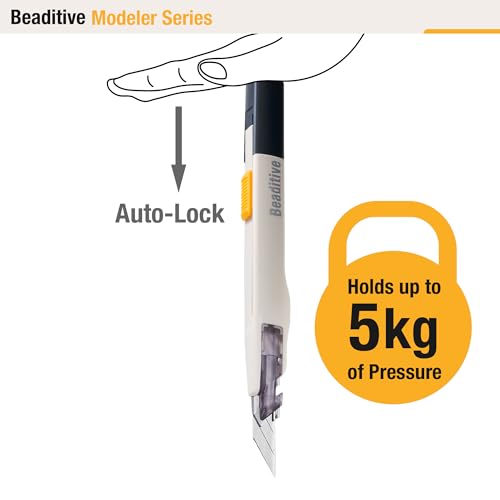 Beaditive Precision Craft Knife Set with 10 Blades - 30 Degree Utility Knife for Art & Model Making
