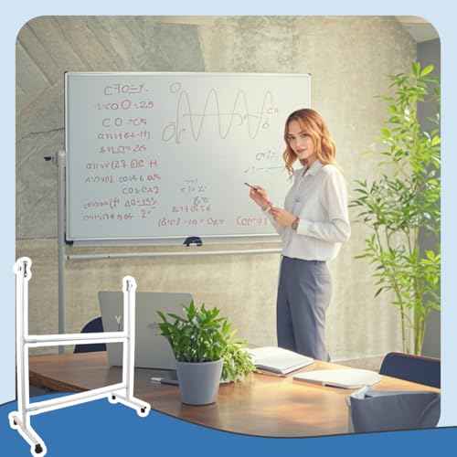 White Board Stand,Adjustable Whiteboard Easel Stand,360¡Æ Rolling Whiteboard Stand,Assembled White Board with Wheels Stand,Suitable for School Home Restaurant Office Auditorium