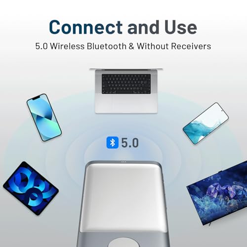 Cheerdots Bluetooth Presentation Clicker Wireless Presenter, Air Mouse with Red Light Presentation Remote for Mac, Windows, iPad OS and Android, Space Gray
