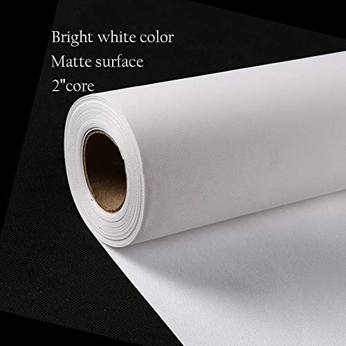 255 Polyester Canvas Roll 13inchx 40ft Waterproof Matte Inkjet Canvas for Decorative Painting Advertising and Wide Format Inkjet Printing 13inchx40ft