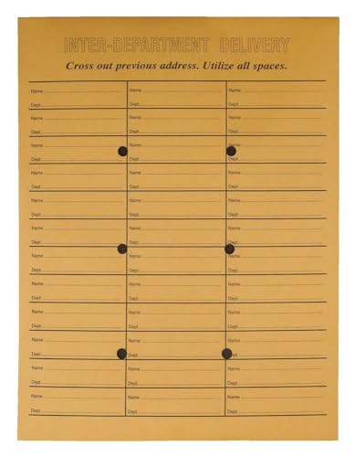 Quality Park 2-Side Interoffice Envelopes with Redi-Tac Closure, Brown Kraft, 10x13, 100 Pack - One Size