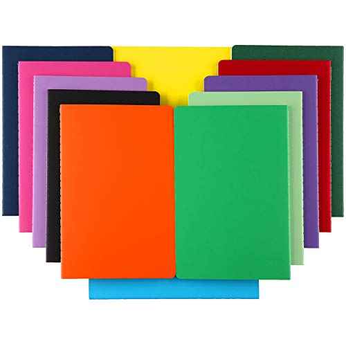 Large Colorful Blank Notebook Journals Bulk with Thick Unlined Paper, 8.5x11 inch, 60 Pages, Journal Set for Travelers Students Office, Sketchbook Composition Diary Subject Notebooks, 12 Pack