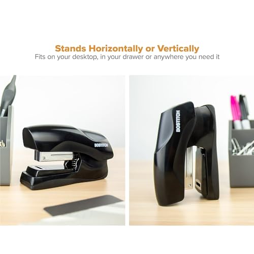 Bostitch Heavy Duty Stapler 40 Sheet Capacity No-Jam Half Strip Black Pack of 1