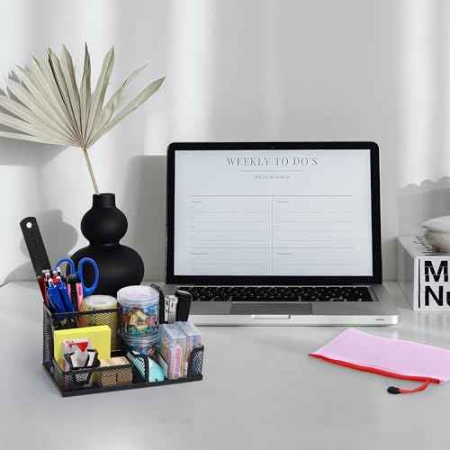 Ludato 39pcs Office Supplies Set - Desk Accessory Kit with Pen Holder Stapler Staples Staple Remover and Paper Clips - Complete Office Stationery Set for Home or Work