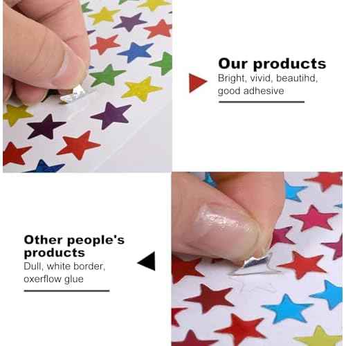 1440 Pcs Star Stickers, Star Stickers for Kids Reward, Tiny Star Stickers, Behavior Reward Stickers, Glitter Stickers, School Classroom Student Teacher Supplies and DIY UonBexj